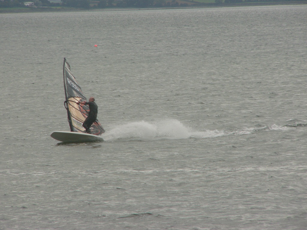 Clew first (in the water) gybe Clew first (in the water) gybe